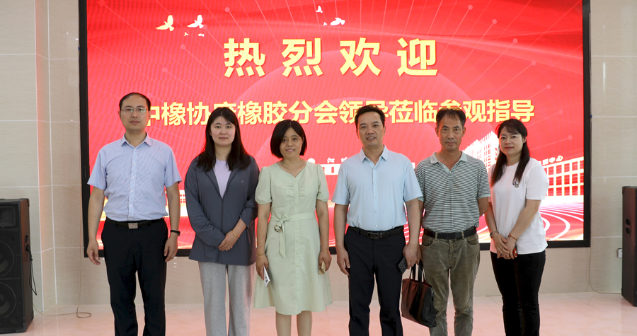 中橡協(xié)廢橡膠分會領(lǐng)導(dǎo)蒞臨江昕科技參觀指導(dǎo)